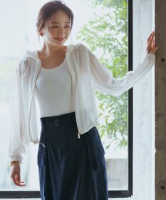 ANY SIS 【接触冷感】シアー パーカー