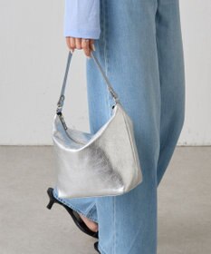 russet ソフトレザーシンプルショルダーバッグ【silver】(CE-1462)