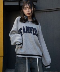 WEGO VネックグラフィックニットBIGプルオーバー