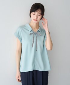 YECCA VECCA 2wayストライプリボンブラウス