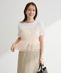 Green Parks オーガンジービスチェドッキング半袖プルオーハ