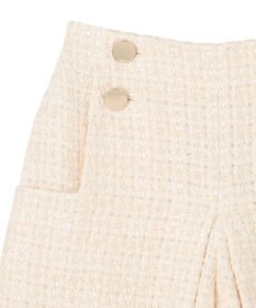 GRACE CONTINENTAL ツイードボックスタックショートパンツ
