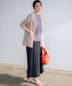 組曲 【先行予約】GIZAコットンチュールコンビ カットソー