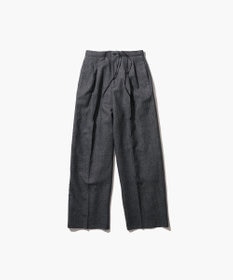 ATON LINEN WOOL TWILL | タックイージーパンツ