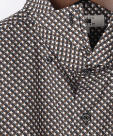 JOSEPH ABBOUD 【オーガニックコットン使用・JAPANファブリック】ジオメトリックプリントシャツ