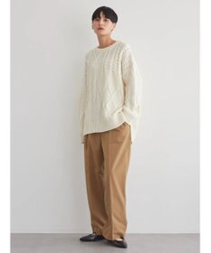 AMERICAN HOLIC パッチワークケーブルニットプルオーバー