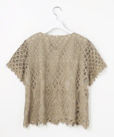 自由区 L パネルレース ブラウス