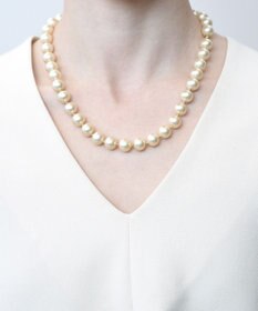 monshiro ラウンドガラスパールネックレス