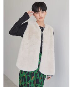 AMERICAN HOLIC 丈違いフェイクファーベスト