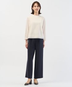 J.PRESS LADIES L 【セットアップ対応】セラテリーダブルクロス セミワイド パンツ
