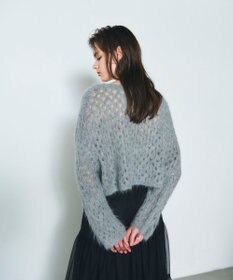 GRACE CONTINENTAL アルパカメッシュニットトップ