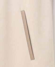 ANY SIS L 【洗える】スエードライクトリミング コート