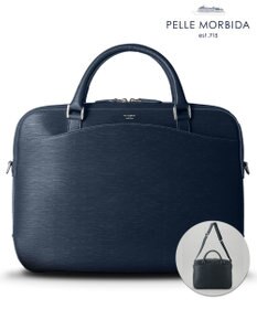 GOTAIRIKU 日本製【PELLE MORBIDA】型押しレザー ブリーフバッグ