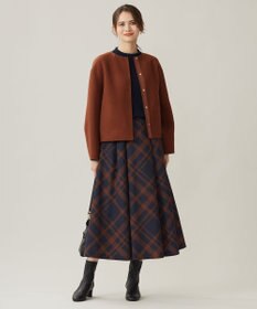 自由区 【洗える】コットンウールミドルゲージプルオーバー ニット