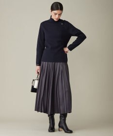 ICB L 【洗える】ウールブレンドスムース ハイネックプルオーバー