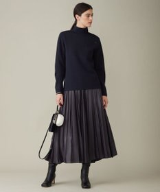 ICB L 【洗える】ウールブレンドスムース ハイネックプルオーバー