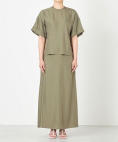 NAVE 【ReNAVE・セットアップ可/洗える/UVケア/接触冷感】フィブリルシャンブレー Tブラウス