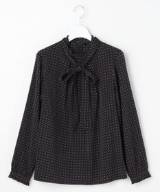 J.PRESS LADIES S スエード幾何プリント ブラウス