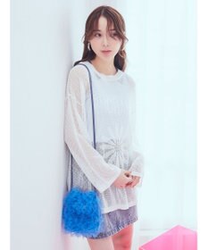 earth music&ecology チュールフリルミニショルダーバッグ