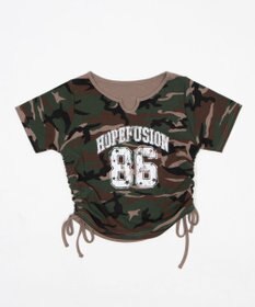 WEGO キーネックサイドレースアップちびT