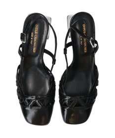 INTER-CHAUSSURES 【INTER-CHAUSSURES】スクエアトウチャンキーヒールバックバンド
