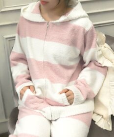 WEGO ボーダーZIPパーカー