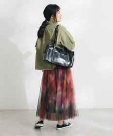 CRAFT STANDARD BOUTIQUE アート柄プリントチュールスカート