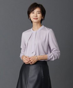 J.PRESS LADIES ウォッシャブルウールジャージー ボウタイ カットソー