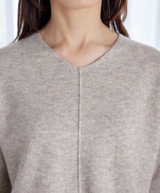Tiaclasse 【安田美沙子さん着用・洗える】メランジVネックニットプルオーバー