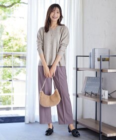 Tiaclasse 【安田美沙子さん着用・洗える】メランジVネックニットプルオーバー