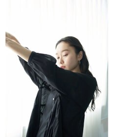 earth music&ecology コットンボイル切替ティアードチュニック