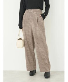 earth music&ecology チェックストレートパンツ