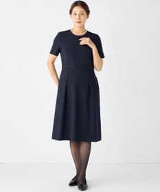 自由区 FORMAL 【お受験/セレモニーに】濃紺洗える/ストレッチワンピース+ジャケット
