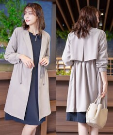 Tiaclasse 【洗える】タックヨーク着流しパフスリ－ブコート