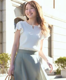 ANY SIS S 【洗える】パール調ポイントフレアスリーブ ニット