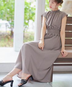 Tiaclasse 【小倉優子さん着用】ラタン風配色ストラップサンダル