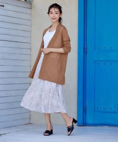 Tiaclasse 【小倉優子さん着用】ラタン風配色ストラップサンダル