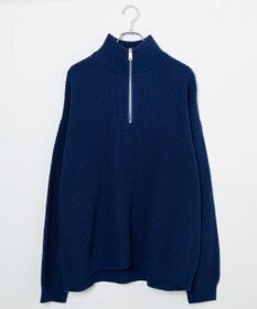 WEGO ルーズフィットハーフZIPプルオーバー