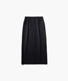 ATON WOOL SATIN STRETCH | サイドスリットロングスカート