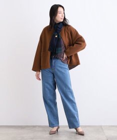 MOONBAT WEB限定【洗える】ミエル (miel) カシミヤ100％ チェックマフラー