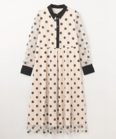 GRACE CONTINENTAL ラメドット刺繍ドレス