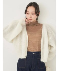 earth music&ecology ジャガードシャーリングシアートップス