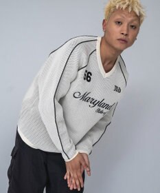 WEGO 【ユニセックス着用ITEM】ゲームロゴメッシュジャガードプルオーバー