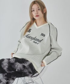 WEGO 【ユニセックス着用ITEM】ゲームロゴメッシュジャガードプルオーバー