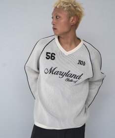 WEGO 【ユニセックス着用ITEM】ゲームロゴメッシュジャガードプルオーバー