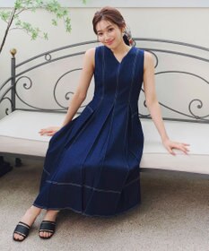 Tiaclasse 【小倉優子さん着用】ラタン風配色ストラップサンダル