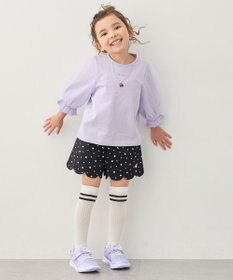 ANY KIDS チュール袖 七分Tシャツ