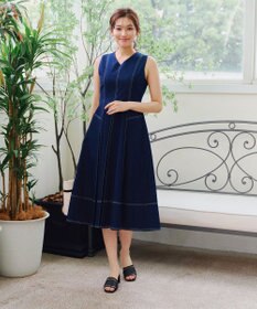 Tiaclasse 【小倉優子さん着用】ラタン風配色ストラップサンダル