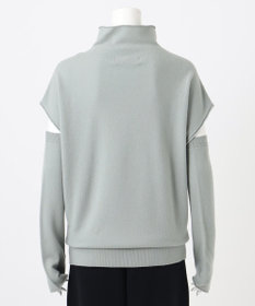 23区 L 【エステータ】エアリースパンウール アームウォーマーデザイン ハイネックニット