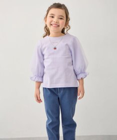 ANY KIDS チュール袖 七分Tシャツ